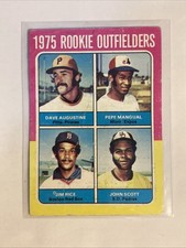 1975 Topps Rookie Outfielders Jim Rice, Pepe Mangual, John Scott (PR) #616 (RC)