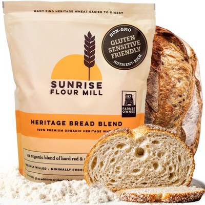 Heritage Organic Bread Flour Blend - 5 lbs | Organic Unbleached Bread Flour E...