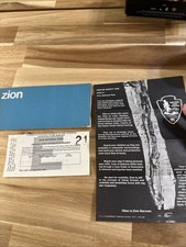 ZION NATIONAL PARK Brochure Map US National Park Service Vtg 1994 & Ticket
