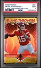 2022 PANINI PHOENIX FLAME THROWERS YELLOW #FT4 PATRICK MAHOMES II 28/75 PSA 9