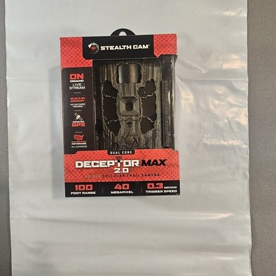 New Stealth Cam Deceptor Max 2.0 Cellular Trail Camera Rechargeable Ac001