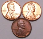 1953 D 1957 D 1954 P  Lincoln Wheat Cent Penny - 3 Coins