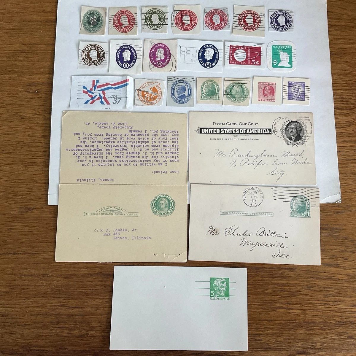 1911-1920 Year of Issue US Back of Book Postal Cards & Stationery