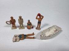 Vintage Grey Iron American Family on Beach Fi...