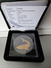 ❤️ Golden Enigma Leopard Shark 1 Oz Silber Dollar Tokelau 2018 Ruthenium 24K 