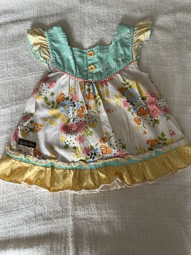 Matilda Jane Upsy Daisy Tunic The Adventure Begins Floral Swans, Size 4 - Picture 4 of 4