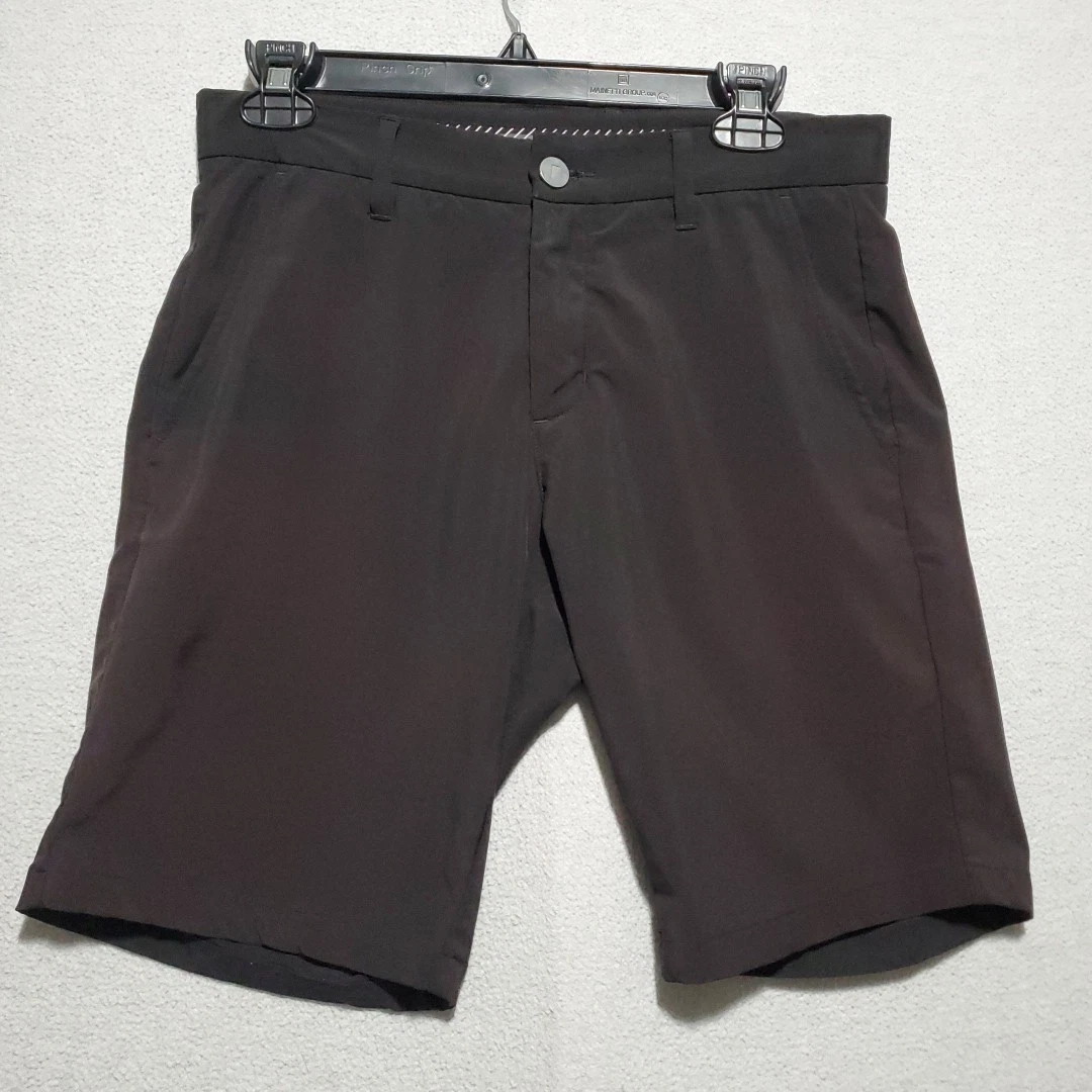 Primo Golf Shorts Mens 30 Black 9" Inseam Performance Stretch Flat Front Chino