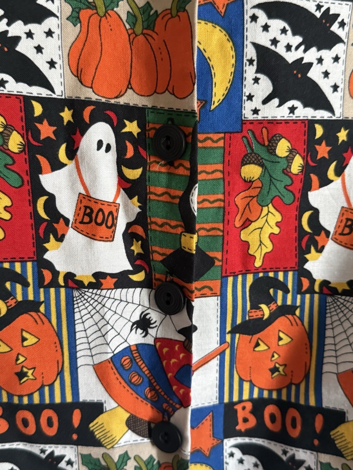 NWT Basic Editions Halloween Vest Pumpkin Ghost W… - image 4