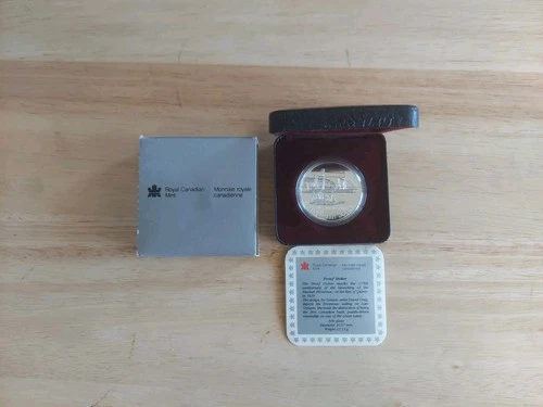 Royal Canadian Mint 1991 Proof Silver Dollar Steamer Frontenac Commemorative $1