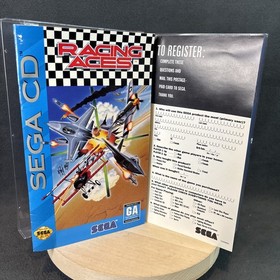 SEGA CD - Racing Aces - Manual w/ Reg Card & Case, NO GAME - Excellent Condition