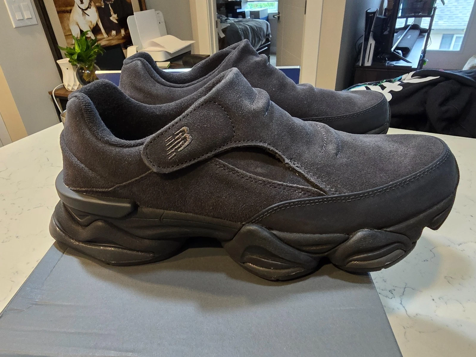 New Balance 8040 Black U8040UOB Uomo TAGLIA 10 SLIDE SLIP ON SNEAKER NUOVE RARE