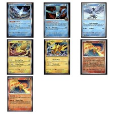 7 Card Pokemon TCG Lot - Articuno Zapdos Moltres Mixed Sets LP