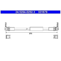 2X Bremsschlauch Hinten FüR Audi TT 8J 1.8 2.0 2.5 3.2 06 Bis 14 ATE Ccta Cdma