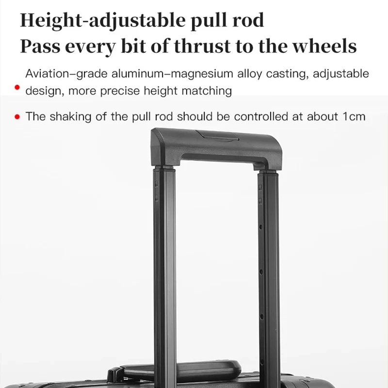 Bagagem de mão - Mala de carrinho de liga de alumínio-magnésio premium, novo design - Imagem 3 de 4