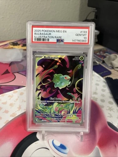 2025 POKEMON MEG EN-MEGA EVOLUTION ILLUSTRATION RARE #133 BULBASAUR PSA 10
