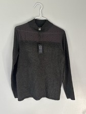 Cable Gauge Sweater Large Charcoal NWT