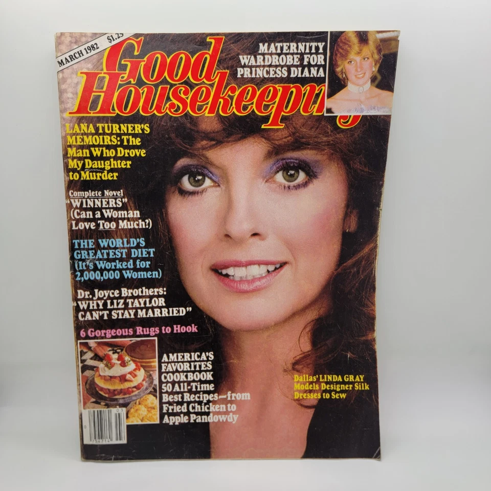 Good Housekeeping March 1982 Magazine Linda Gray Princess Diana Lana Turner 80s - Image 2 of 4