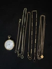 Antique Gold Filled Waltham Pocket Watch With Gold Filled Pocket Watch Chains