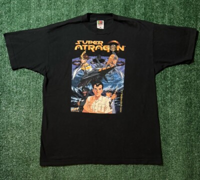 Vintage 90s Super Atragon Shirt Anime Manga TV Show Promo Movie 