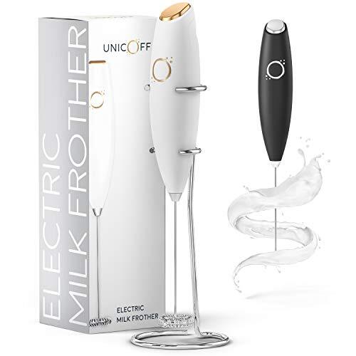 Milk Frother White Coffee Frother Handheld With Electric Whisk 19000 Rpm Book Re-image