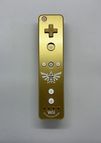 Legend of Zelda Skyward Sword Gold Wii Controller Motion Plus - For Nintendo Wii