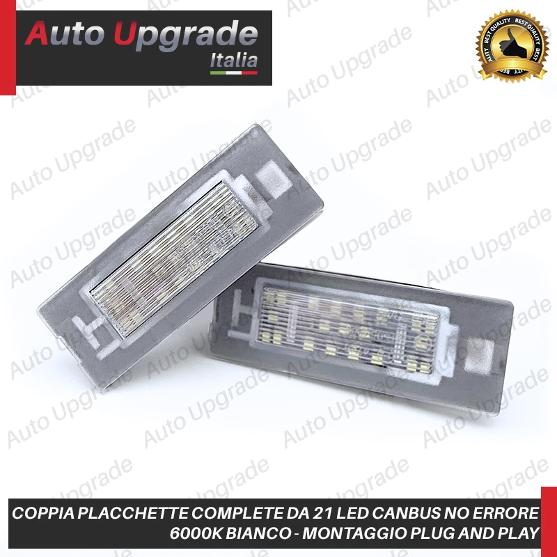PLACCHETTE LED LUCI TARGA 21 LED SPECIFICHE PER FIAT PANDA 3 312 6000K NO ERRORE - Immagine 2 di 4