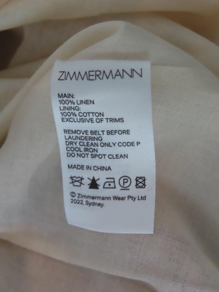 NWT ZIMMERMANN Sepia Floral Vitali Frill Hem Midi Skirt Size