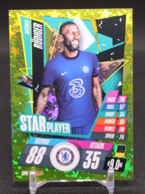 Antonio Rudiger 2020 Topps Match Attax UEFA #SP8 Star Player Chelsea FC