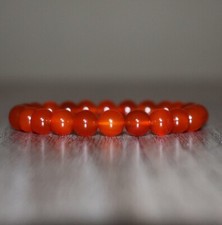 Natural 6mm Carnelian Stone Bracelet Red Gemstone Stretch Bracelet for Healing