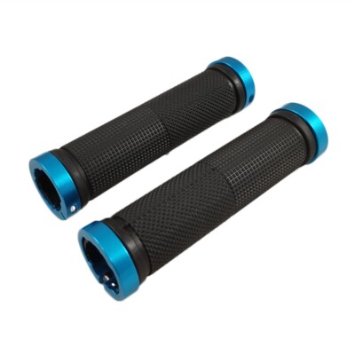Bike Bicycle Handlebar Grips Lock On Soft Comfortable Blue For Pivot