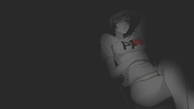 Anime fan art girls illustration monochrome selective Playmat Gaming Mat Desk