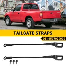 4 Pcs Tailgate Cable Assembly Left Right for 2995-2004 Toyota Tacoma Black Parts
