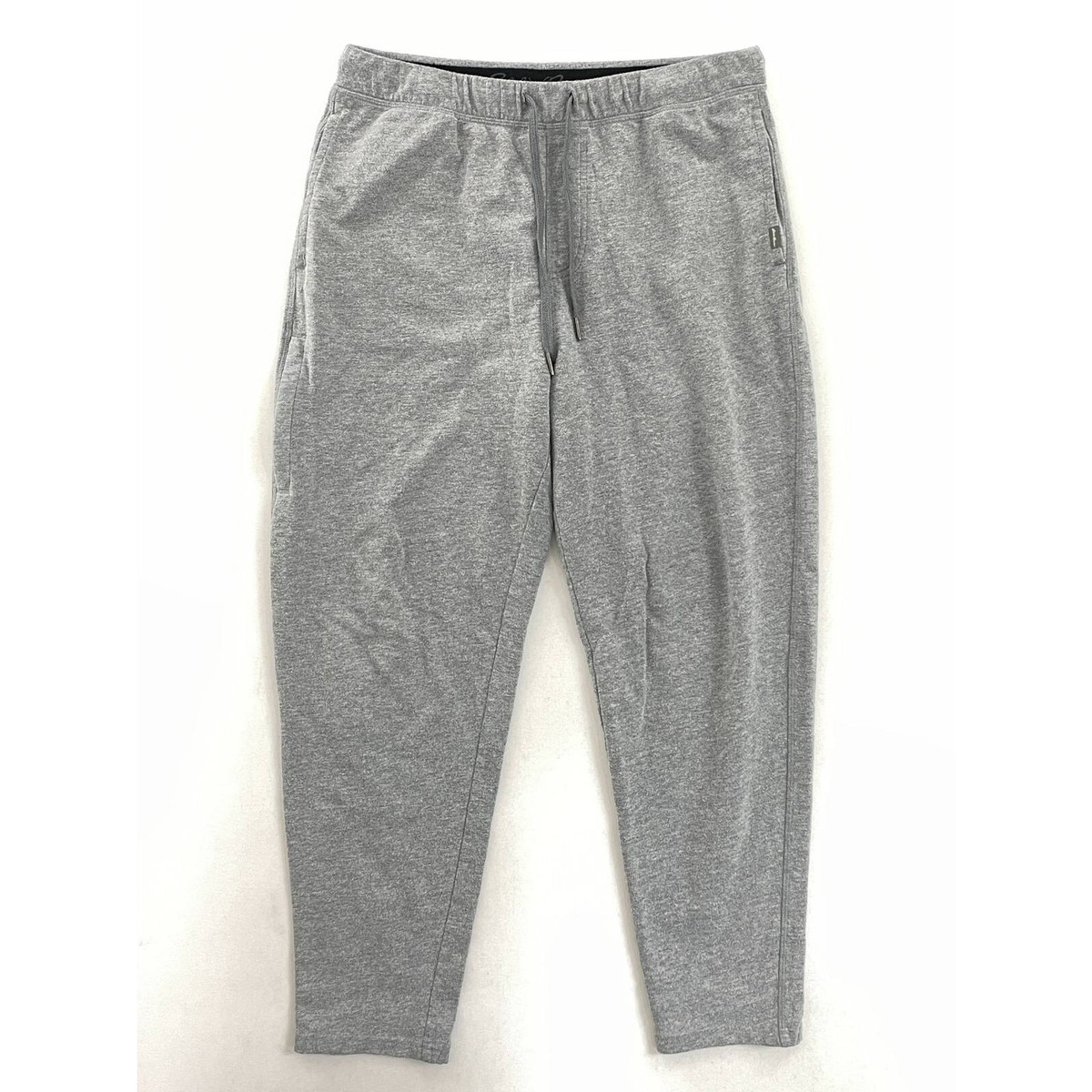 Eddie Bauer Mens Lounge Pants Gray Heathered Adjustable Pockets 