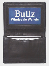 Men's Genuine Leather Bifold ID Expandeble Credit Card Money Holder Wallet Black