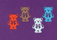 BEAR WITH BOW die cuts scrapbook cards
