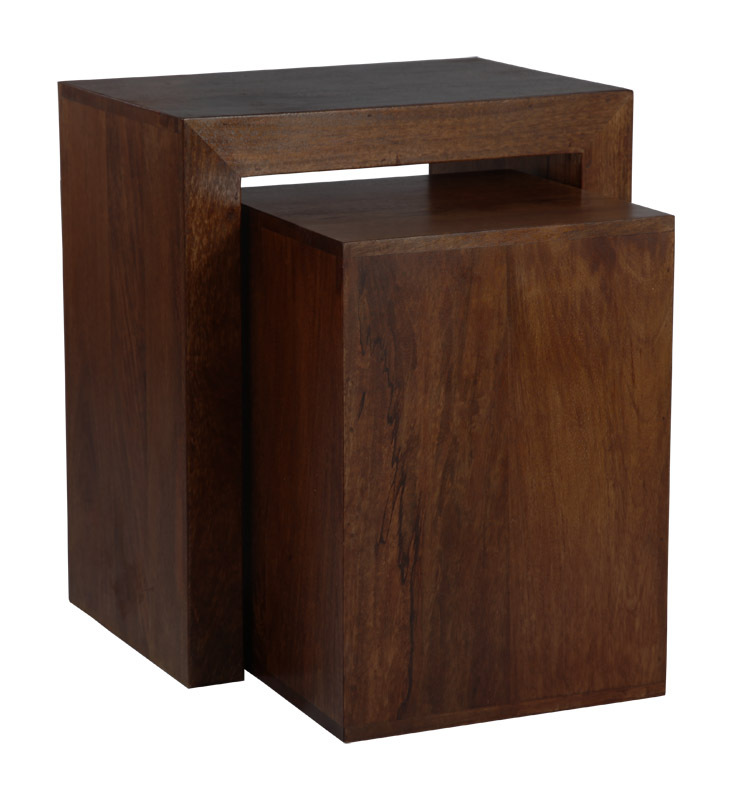 SOLID MANGO WOOD CUBE NEST NEW INDIAN FURNITURE