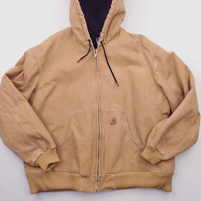 Vintage Carhartt Jacket Mens XXL Brown Camel J130 Insulated Work