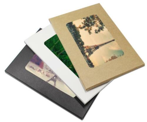 Colorful Kraft Paper Postcard Envelope Photo Picture Packaging Boxes With Window - Picture 1 of 24