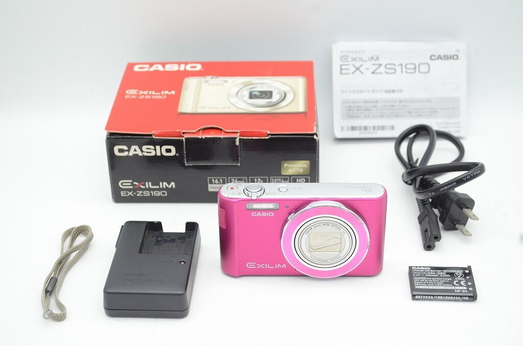 CASIO EXILIM EX-ZS190 ピンク Mint