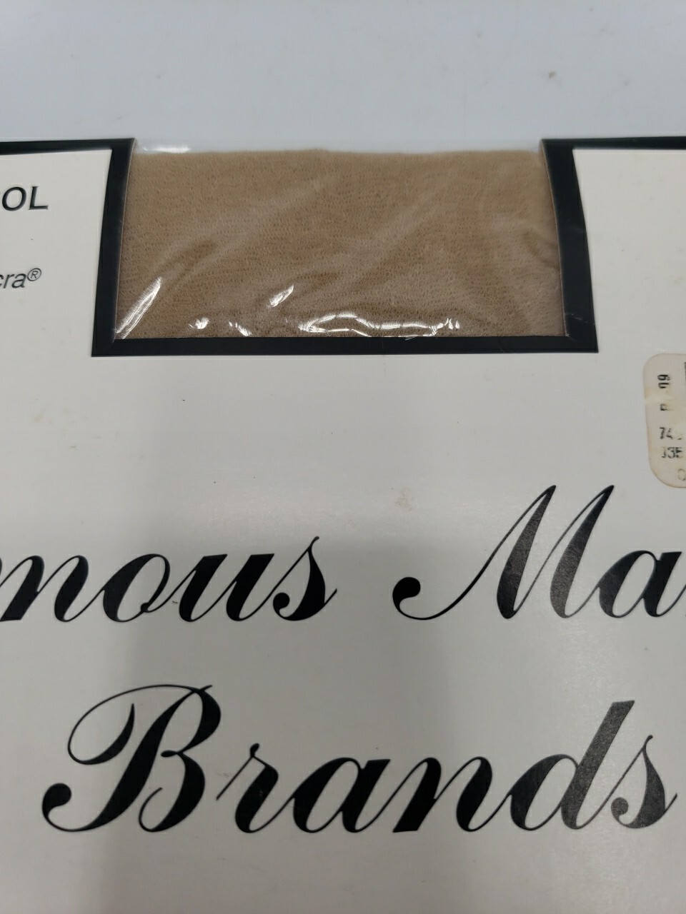 Medium Tall Famous Maker Sheer NUDE  Pantyhose High Waisted Sheer Toe 