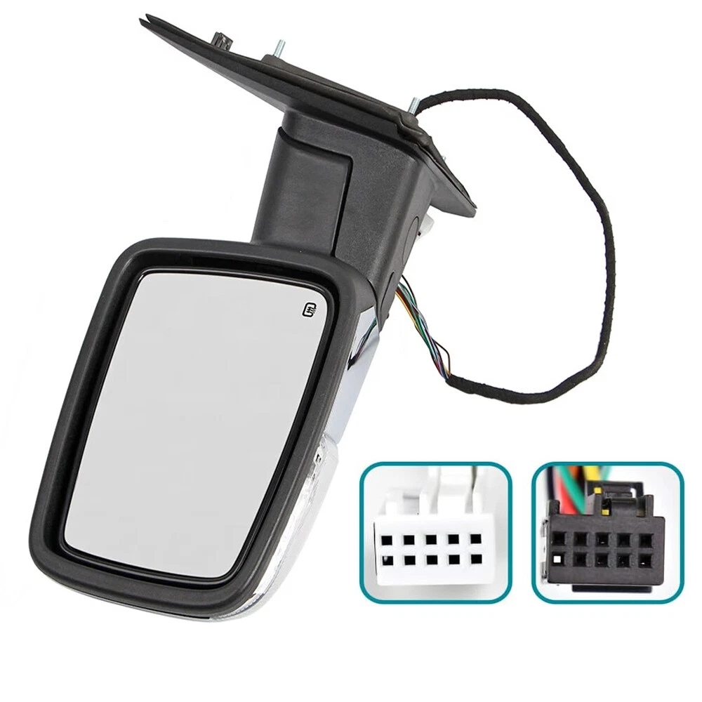 Left Side Mirror For 2013-2019 Ram 1500 Chrome Power Fold +Heated +Temper Sensor