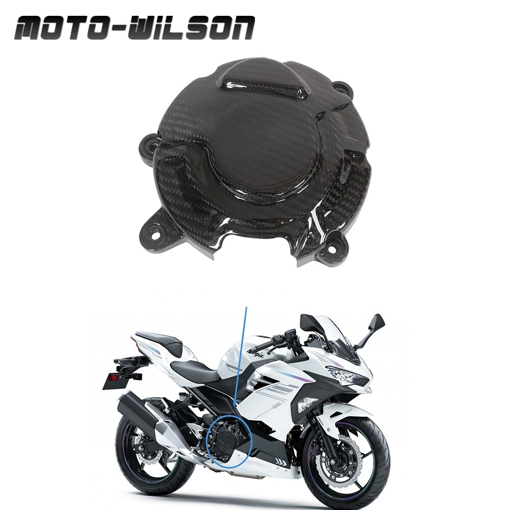 For Kawasaki ZX-4RR/4R Engine Cover 100% Carbon Fiber Motorcycle