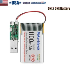 3.7V 1100mAh LiPo Battery 1S 3C 102540 w/ Micro JST 1.25 Plug for Arduino ESP32