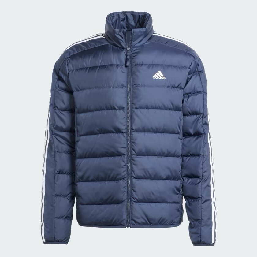 Size XL- Adidas Men's Essentials 3-Stripes Light Down Jacket