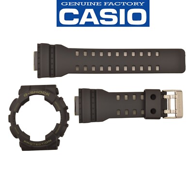 Casio G-Shock GA--100L-1A Black Watch Band & Black Bezel Rubber Set