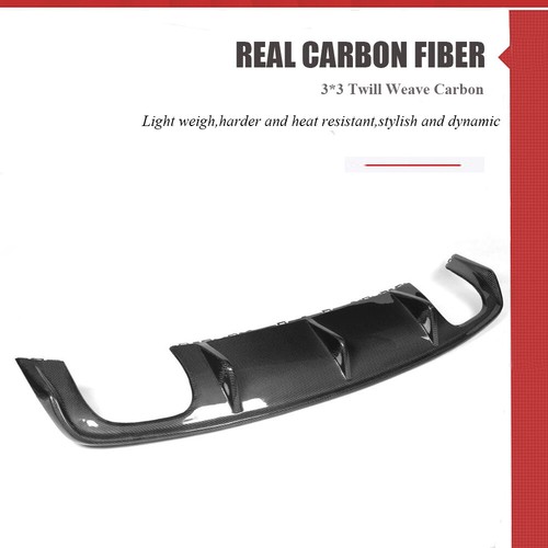 REAL CARBON Rear Bumper Diffuser Lip Spoiler For Audi S3 A3 Sline Sedan 2013-16 - Afbeelding 8 van 14
