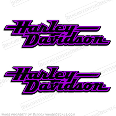 Fits Harley-Davidson Fuel Tank Decals - Style 2 - 9'' Purple