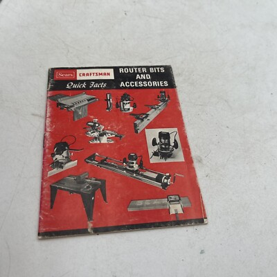 #ad SEARS Craftsman ROUTER BITS AND ACCESSORIES Quick Facts Booklet Manual $2.97