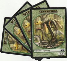 ✪ 4 MAGIC The Gathering SAPROLING Green Token Creature MTG PLAYSET M12/EN 2011
