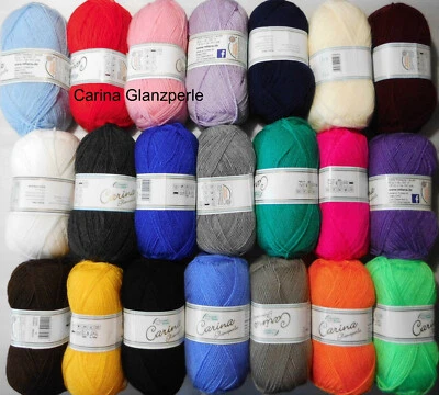 Carina Glanzperle, Wolle zum stricken häkeln, Glanz-Perlgarn von Rellana Garne,